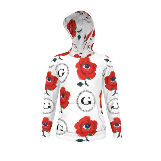 Infinite G & All Seeing Rose Monogram Print Cut & Sewn Polar Fleece Hoodie