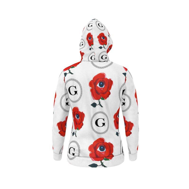 Infinite G & All Seeing Rose Monogram Print Cut & Sewn Polar Fleece Hoodie