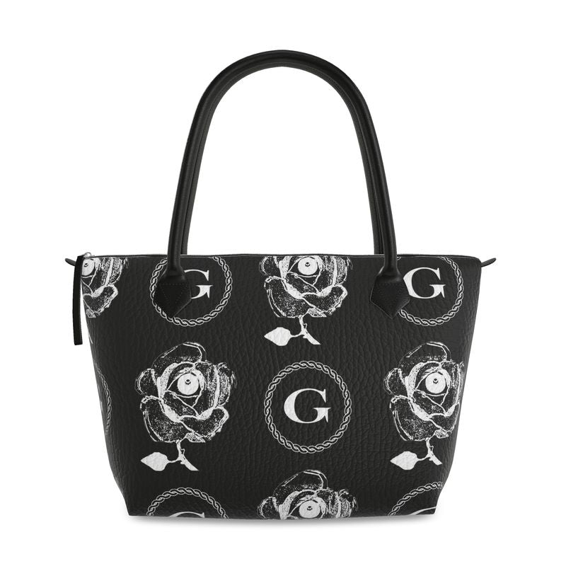 Infinite G Monogram Large Leather Tote - Diary of the Seducer Edition - White on Black