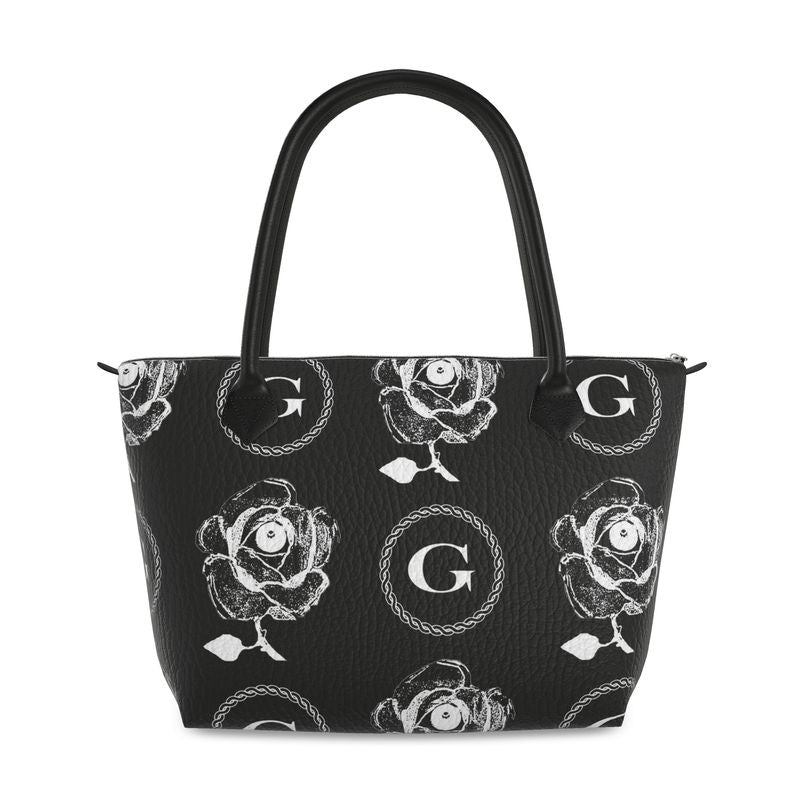 Infinite G Monogram Large Leather Tote - Diary of the Seducer Edition - White on Black