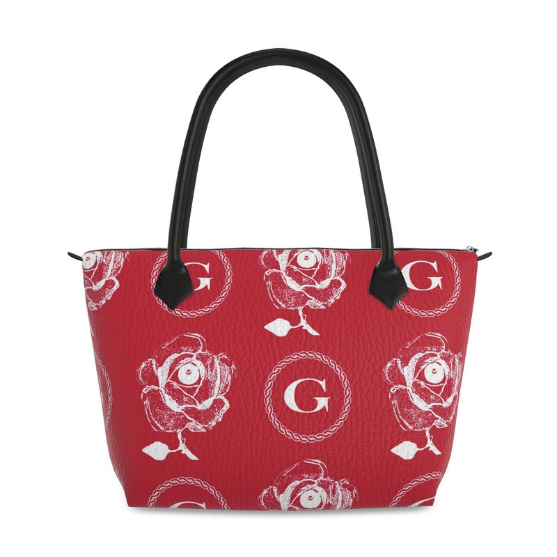 Infinite G Monogram Large Leather Tote - Diary of the Seducer Edition - Hyper Red/White