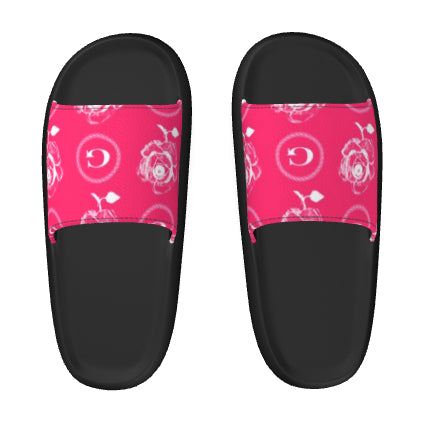 G-Slide 1 Leather Editon - Infinite G & All Seeing Rose Monogram - Hyper Pink