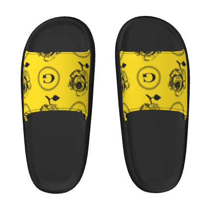 G-Slide 1 Leather Editon - Infinite G & All Seeing Rose Monogram - KB Yellow