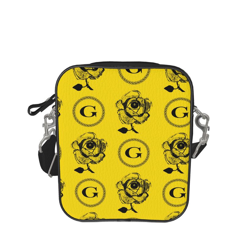 G - Messenger Bag - Infinite G & All Seeing Rose Monogram KB Yellow/Bl