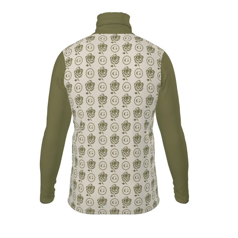 All Seeing Rose Silk Jersey Roll Neck