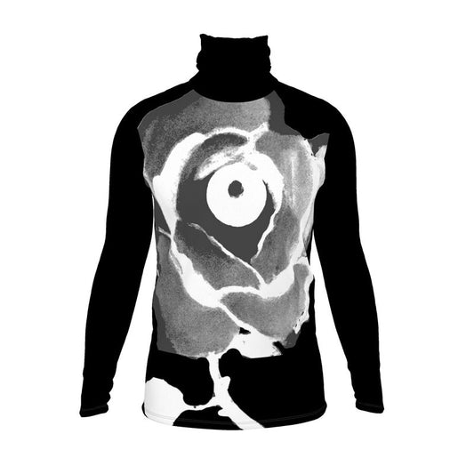 All Seeing Rose Silk Jersey Roll Neck