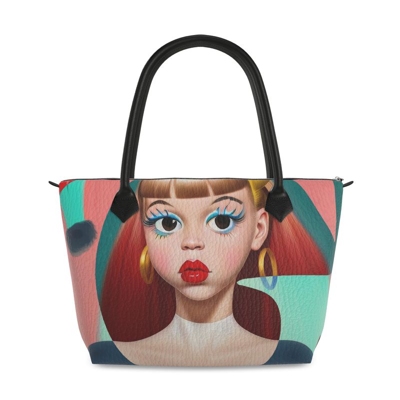 Govi's XMAS Angel 002 Large Leather Tote